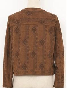 Molly Bracken Women's Faux Suede Jacket - Print Alternate View